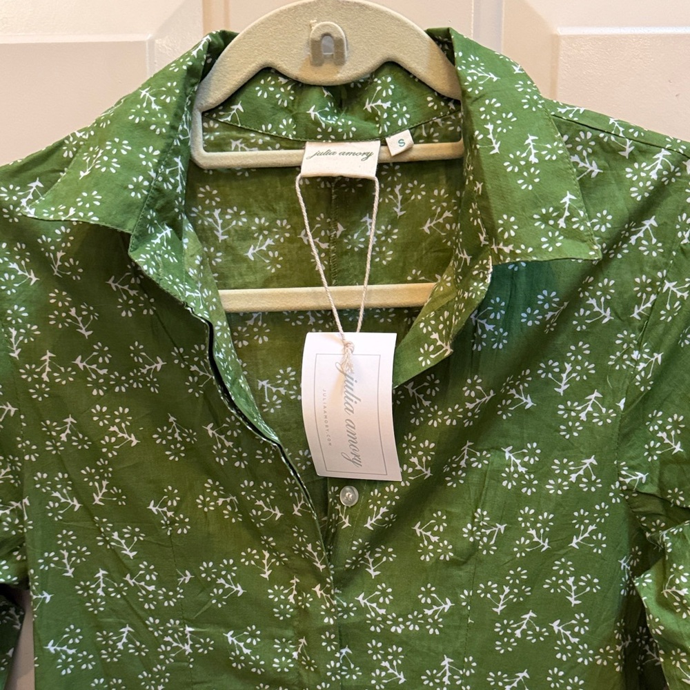 Julia Amory Green Floral Long Sleeve Dress - Picture 3 of 8